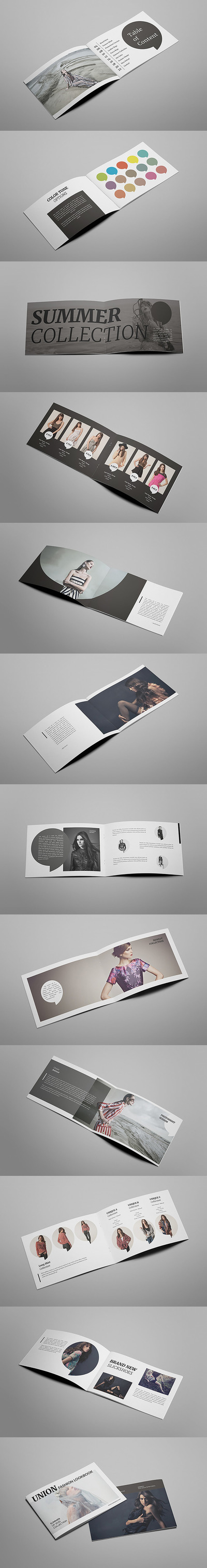 时尚Lookbook模特摄影宣传册设计模板 (indd)