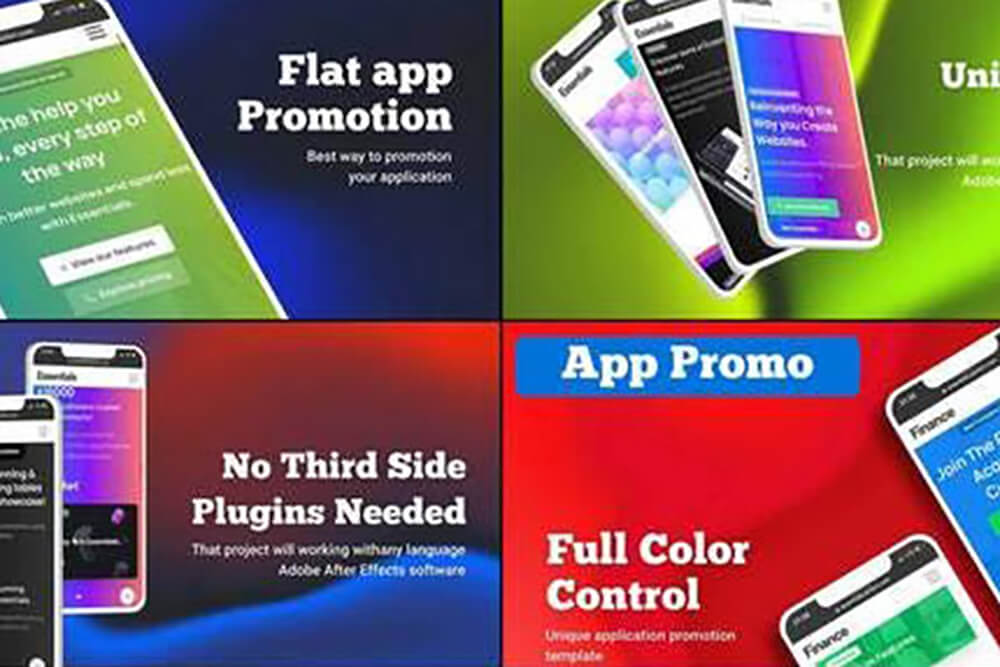 多彩手机App应用推广展示视频ae模板[aep]