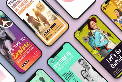 旅游主题Instagram故事幻灯片视频AE模板[aep]