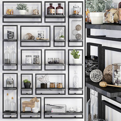 黑色置物架3D模型（OBJ,FBX,MAX）