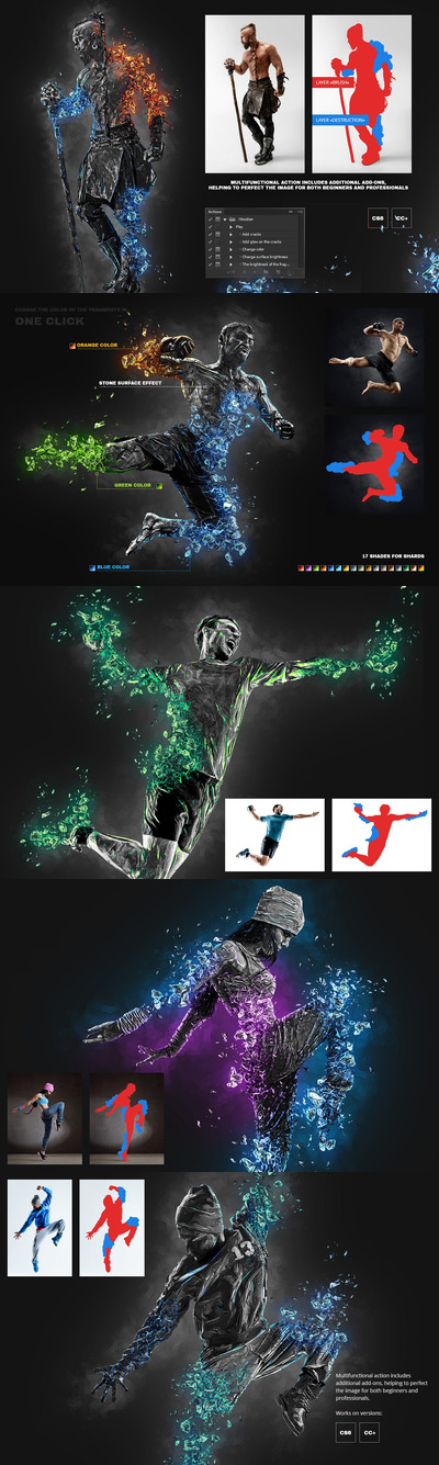 酷炫Photoshop 绘画动作样机(ABR,ATN,PAT)