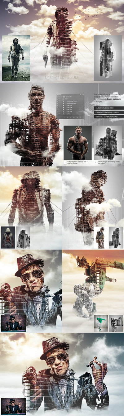 素描绘画建设Photoshop行动(ABR,ATN,PAT)