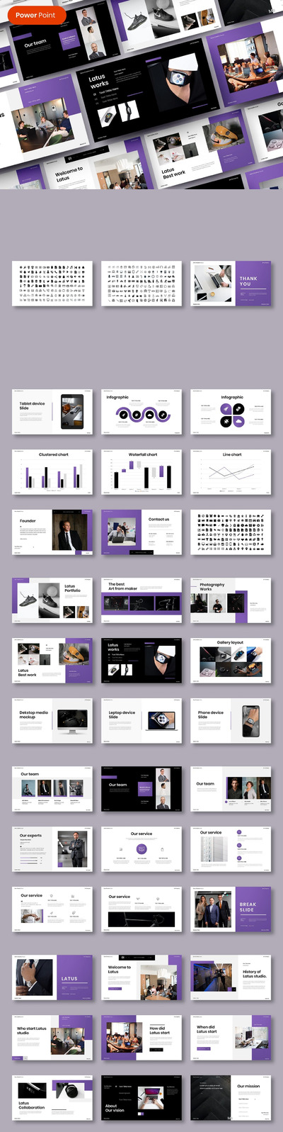 专业的高品质时尚高端商业商务powerpoint幻灯片演示模板（pptx）