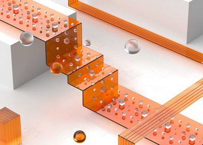 橙色阶梯透明几何元素背景图片素材 (jpg)