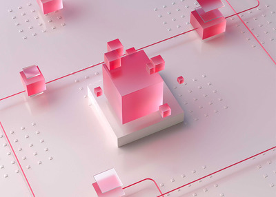 粉色透明方块立体背景图片素材 (jpg)