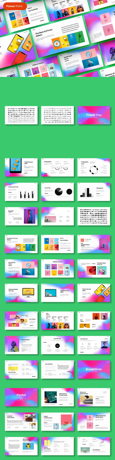 时尚清新高端优雅简约多用途的商业商务powerpoint幻灯片演示模板（pptx）