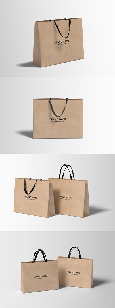 环保纸袋产品样机 (PSD,PDF)