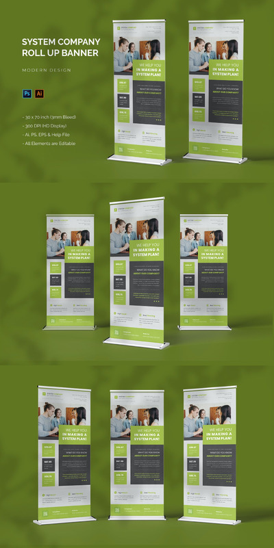 高品质的X展架门型架易拉宝设计模板-AI、EPS、PSD