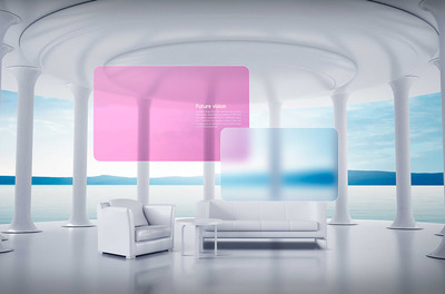 白色奢华场景未来概念海报设计模板 (psd)