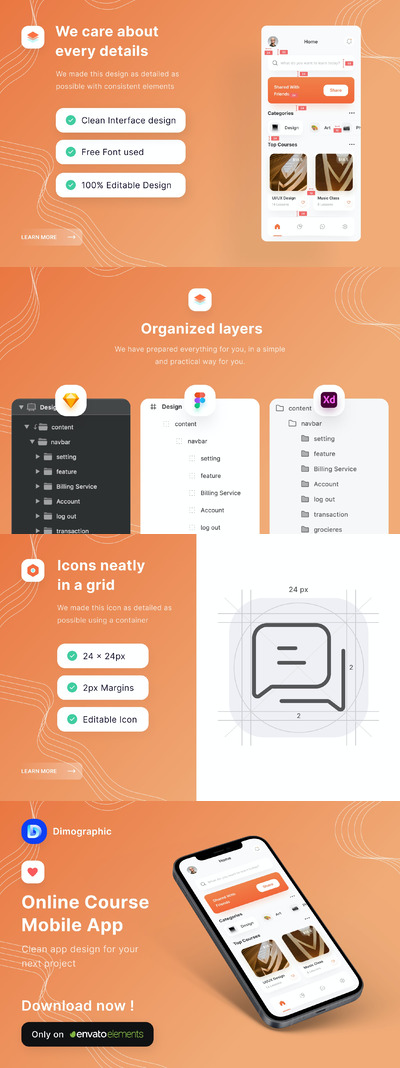 在线课程相关APP　UI (FIG,SKETCH,XD)