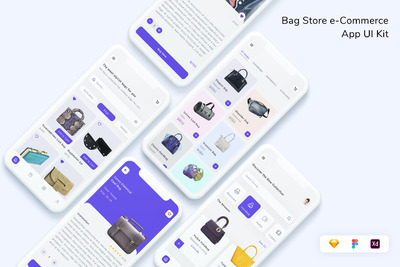 包包电子商务应用UI工具包 (FIG,SKETCH,XD)