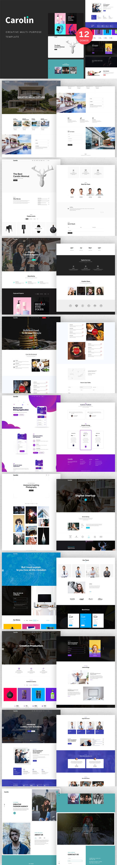 Carolin - 创造性的多用途PSD模板(PSD)