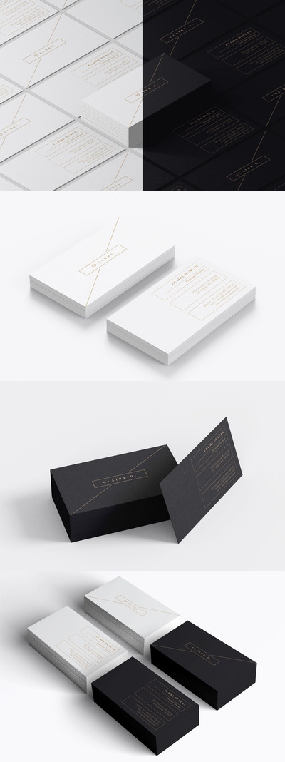 时尚高端极简风格高端名片设计模板-AI、EPS、PDF、PSD