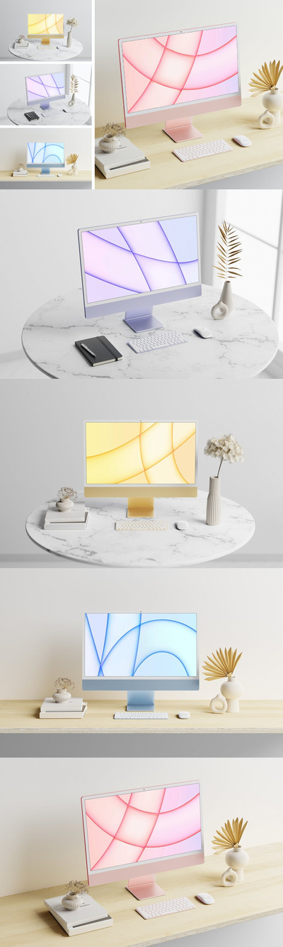 iMac M1电脑响应模型(PSD)