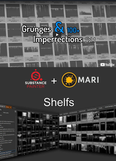 Substance+Mari 制作的粗糙纹理素材下载（JPG,msh）