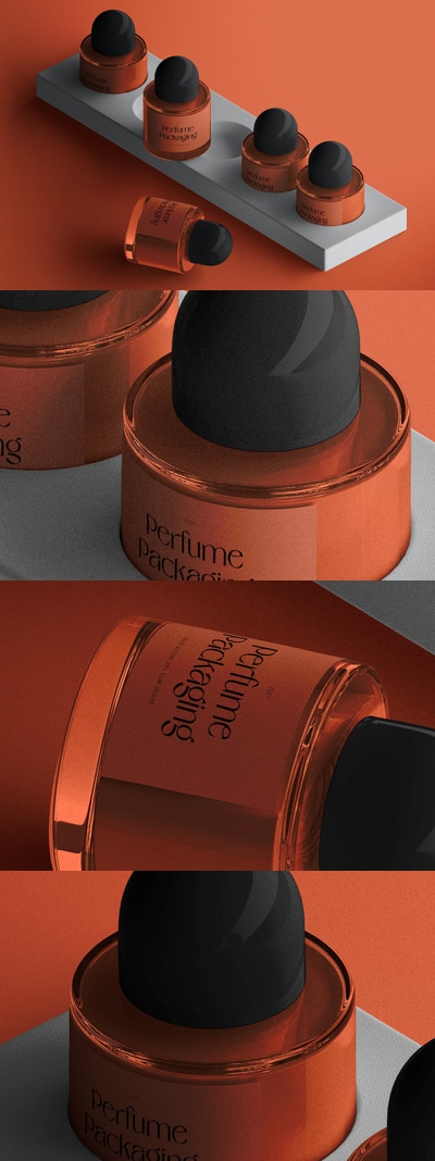 香水包装产品模型 (PSD)