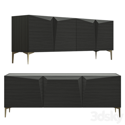 深色多边形储物柜3D模型（FBX,MAX）