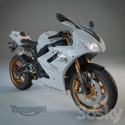 凯旋Daytona 675摩托车3D模型（FBX,MAX）
