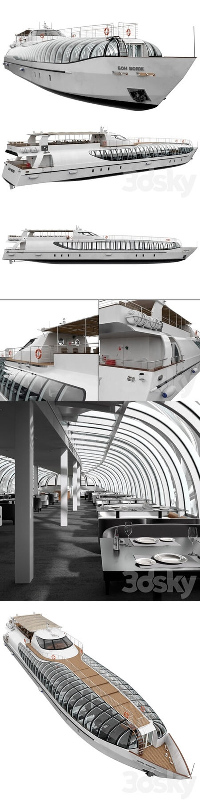 Radisson 皇家船队游艇3D模型下载 (MAX,OBJ)