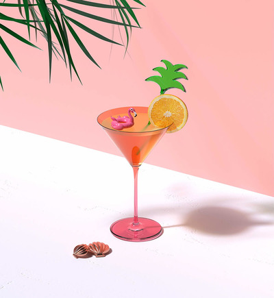 鸡尾酒夏季派对概念背景图素材 (jpg)