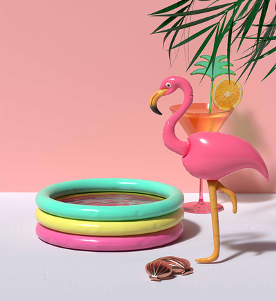 夏季概念暑假活动派对背景图素材 (jpg)