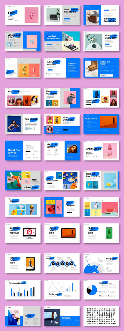 创意视觉广告公司PPT模板 (PPTX)