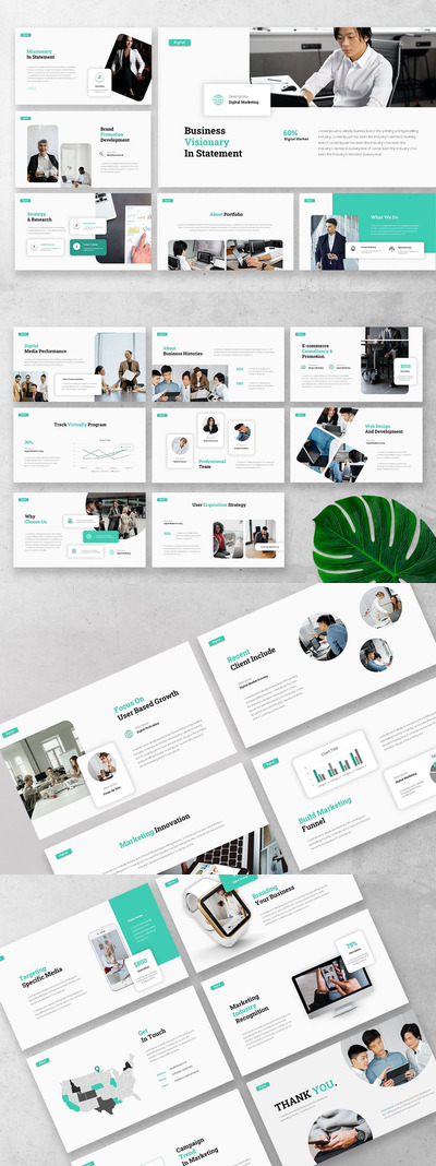 数字营销商业策略PPT模板 (PPT,PPTX)