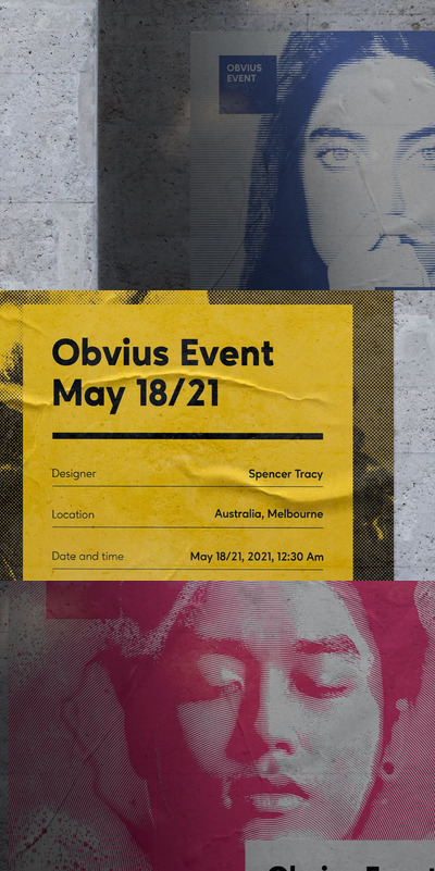 城市海报墙模型(PSD)