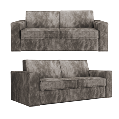 深灰色麂皮绒沙发3D模型（OBJ,FBX,MAX）