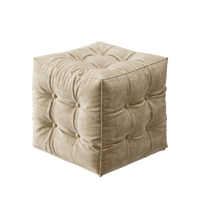 杏色方形沙发凳3D模型（OBJ,FBX,MAX）