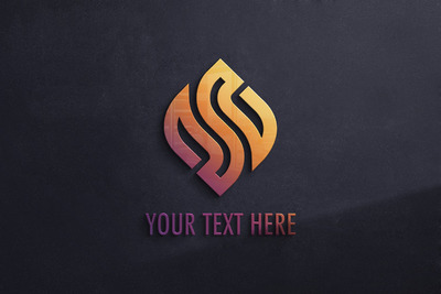 玻璃烫金标志模型(PSD)