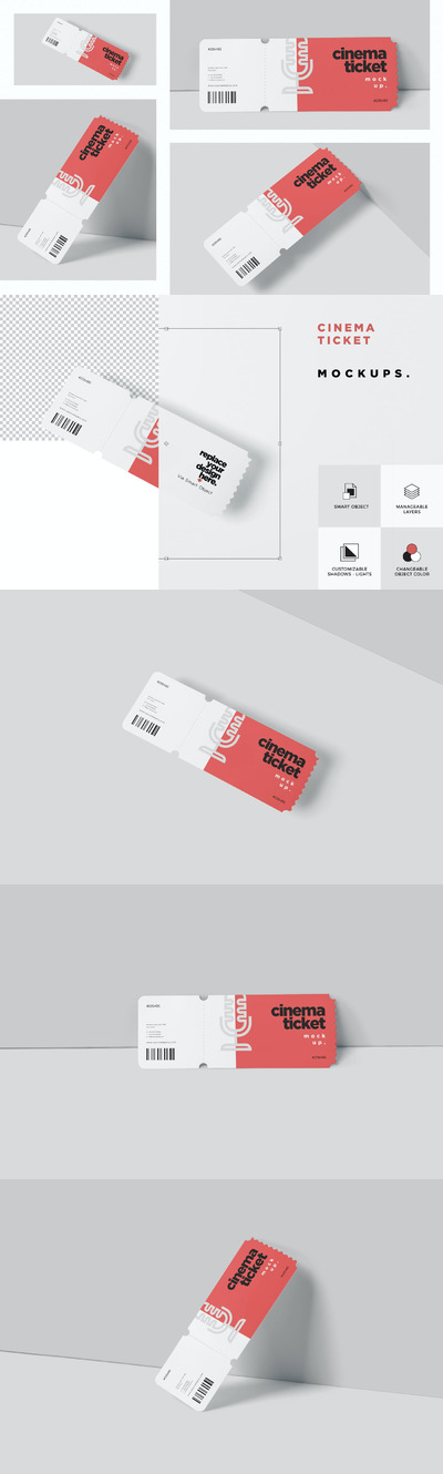 电影门票设计模型 (PSD)