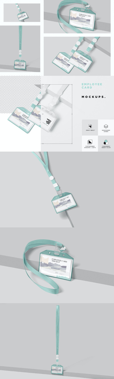 高端员工卡片模型(PSD)