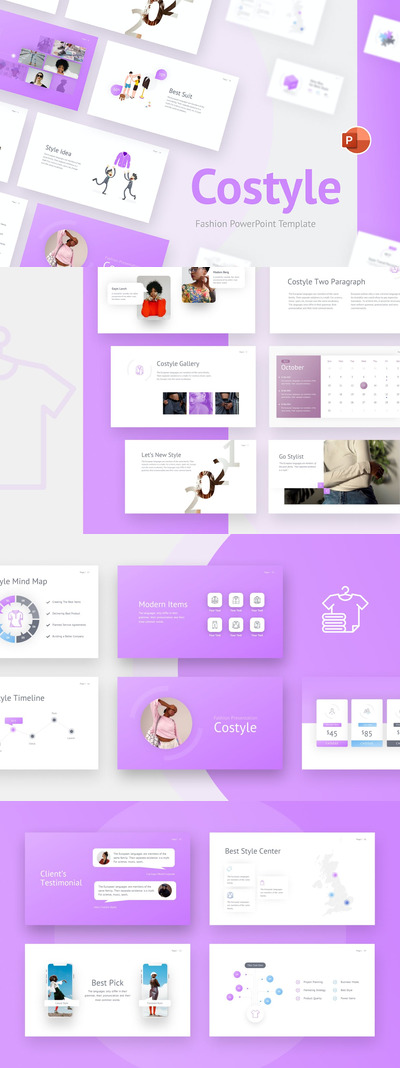 时尚创意PPT模板(PPTX)