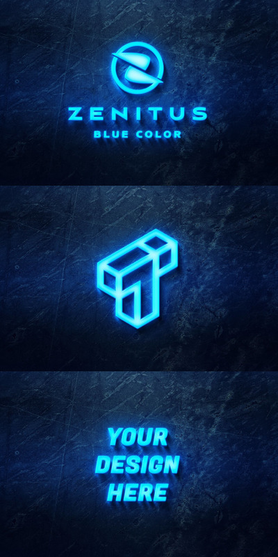 时尚高端逼真质感的立体logo标志图层样式