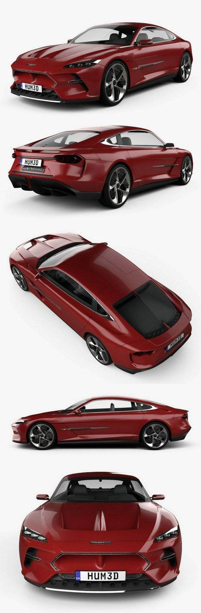 达芬奇纪念跑车汽车3D模型下载（C4D,FBX,OBJ,MAX）