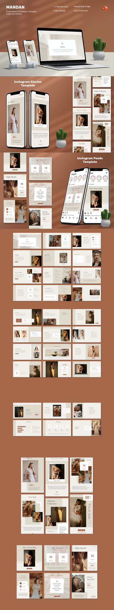 Mandan - 精美社交展示模板(PPTX)