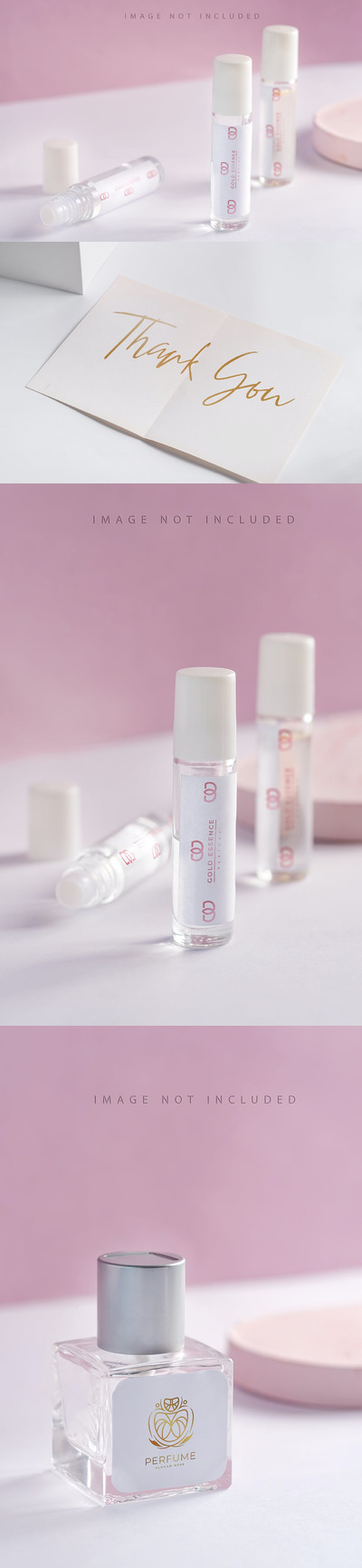 精致的小香水瓶模型3 (PSD)