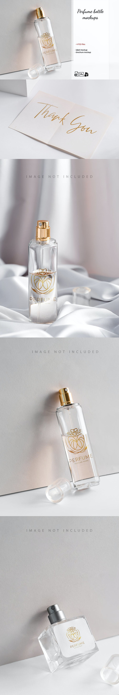 高端香水瓶模型集2 (PSD)