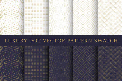 金色豪华点状矢量图案套装 [eps]