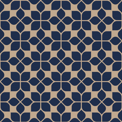 东方风格抽象无缝几何花卉图案矢量素材 [eps]