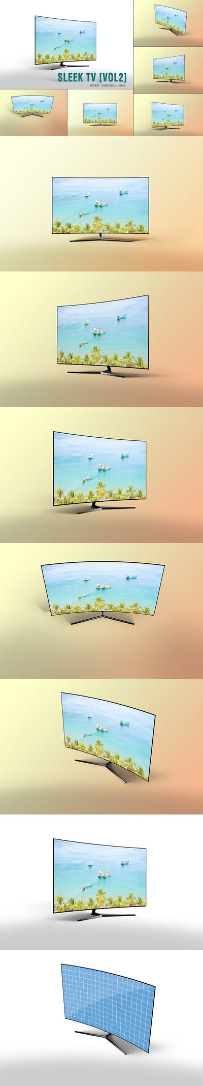 全面屏电视展示模型 [VOL2] (PSD)