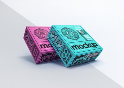 硬纸盒外观包装设计样机[psd]
