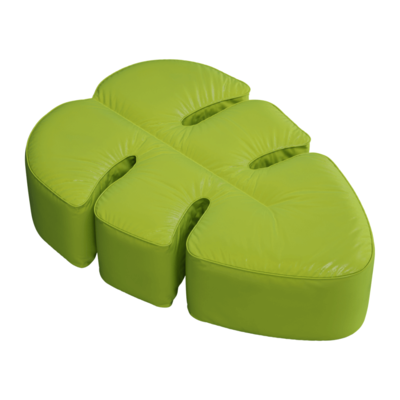 绿色叶子形状皮革沙发垫3D模型（OBJ,FBX,MAX）