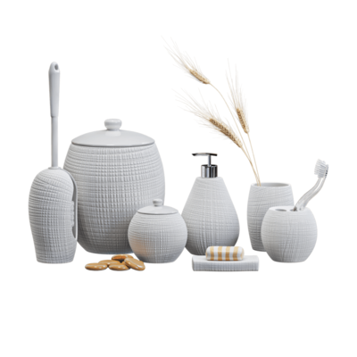 米色陶瓷浴室和马桶配件3D模型（OBJ,FBX,MAX）