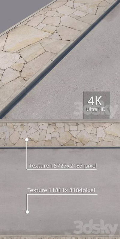 人行道3D模型（FBX,MAX）