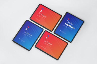 智能iOS平板电脑模型(PSD)