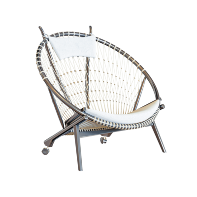 Hans Wegner圆形金属框架扶手椅3D模型（OBJ,FBX,MAX）