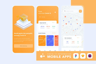Covid-19监控移动应用- Azztemp (FIG,SKETCH,XD)