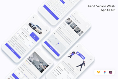 洗车管理程序UI工具包 (FIG,SKETCH,XD)